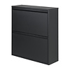 BelaLuz Retro Moderne Schoenenkast Billy 2 Silky zwart staal