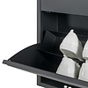 BelaLuz Retro Moderne Schoenenkast Billy 2 Silky zwart staal