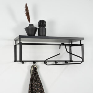 BelaLuz Industriële Moderne kapstok Rex 3 zwart