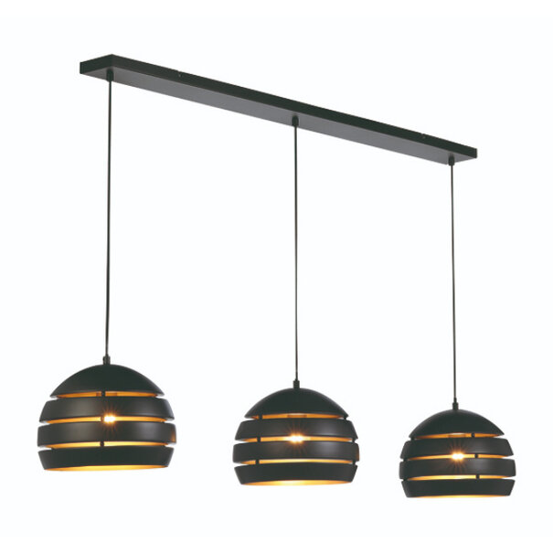 Freelight Moderne - Industriële - Hanglamp - Zwart - Goud - Djarin