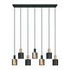 Freelight Moderne hanglamp Trofeo 7-lichts goud zwart