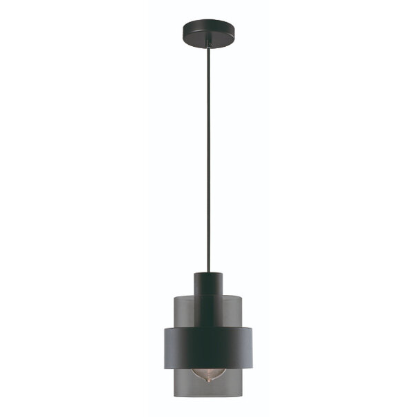 Freelight Moderne - Hanglamp - 1 Lichts - Smoke - Matzwart - Chiasso