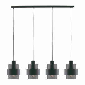 Hanglamp Chiasso 4-lichts smoke