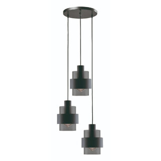 Hanglamp Chiasso 3-lichts smoke getrapt