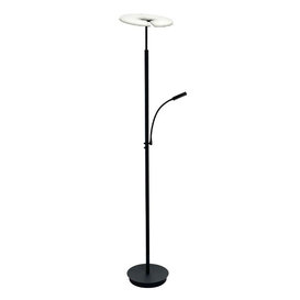Vloerlamp Riva Uplighter + Leesarm zwart