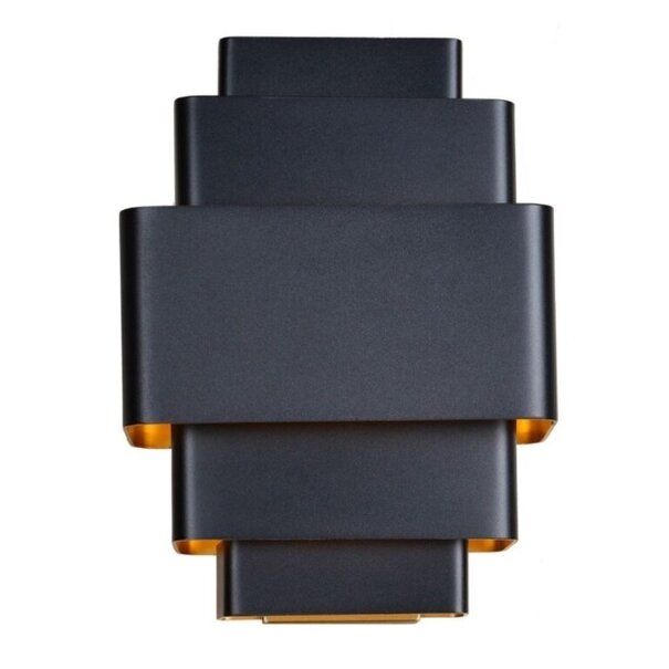 Artdelight Moderne Design wandlamp Layers 3-lichts zwart goud