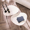 BelaLuz Moderne salontafel Brush 2 set brons brons wit composiet