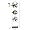 BelaLuz Moderne vloerlamp Cosmo 3-lichts charcoal