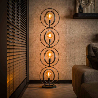 Vloerlamp Ozon 4-lichts charcoal