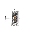 BelaLuz Industriële vloerlamp Morte 60 cm zwart nikkel
