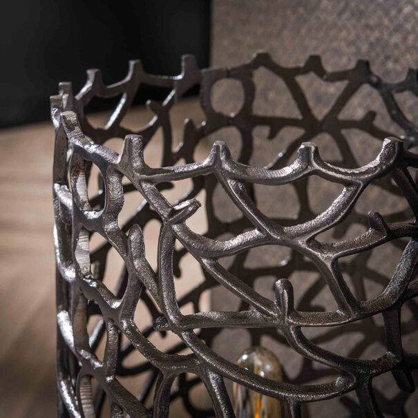 BelaLuz Industriële vloerlamp Morte 120 cm zwart nikkel