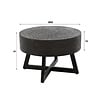BelaLuz Moderne salontafel Ton Ø60 cm Hout zwart