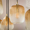 BelaLuz Hotel Chique Klassieke hanglamp Bees 9-lichts goud met amber glas