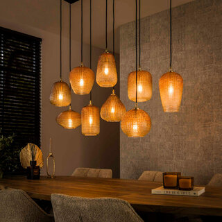 Hanglamp Bees 9-lichts amber