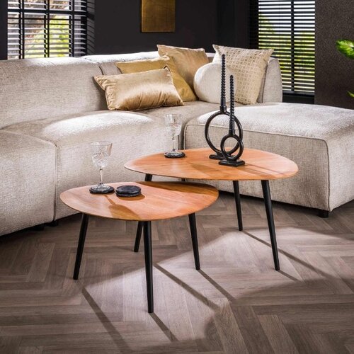 Landelijke salontafel Arthur 2 set acaciahout 2