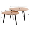 BelaLuz Landelijke salontafel Arthur 2 set acaciahout 2