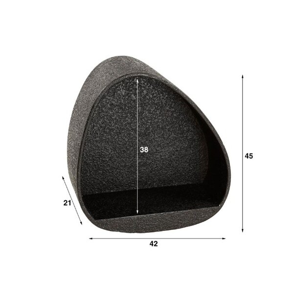 BelaLuz Moderne wandschap Sarina 42 cm grijs