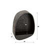 BelaLuz Moderne wandschap Sarina 34 cm grijs