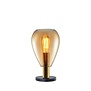 Moderne tafellamp Dorato 1-lichts goud met amber glas