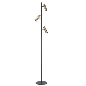 Highlight Moderne vloerlamp Trend 3-lichts zwart brons