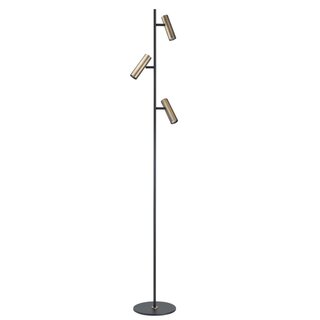 Vloerlamp Trend 3 lichts zwart brons
