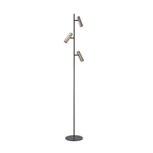 Moderne vloerlamp Trend 3-lichts zwart brons