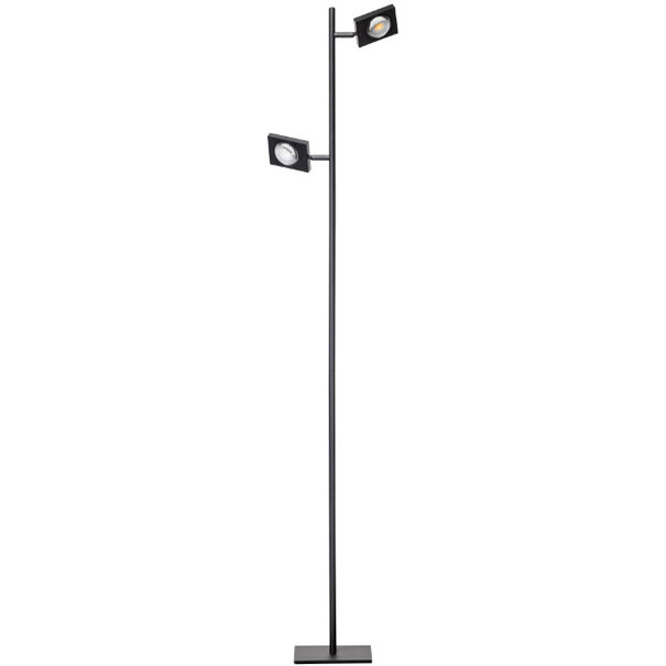 ETH Moderne vloerlamp Jake 2-lichts zwart