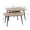 BelaLuz Modern Industriële salontafel Cleo 2 set Organisch brons