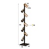 BelaLuz Industrieel klassiek vloerlamp Cylis 8 lichts charcoal Mixed glass
