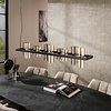 BelaLuz Retro vintage hanglamp Cylis 10 lichts charcoal mixed glass
