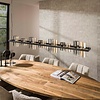 BelaLuz Industrieel klassiek hanglamp Cylis 14 lichts charcoal mixed glass
