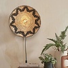 GOOD & MOJO Ibiza stijl wandlamp Andros 1-lichts Seagrass zwart naturel