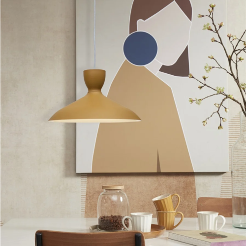 Industrieel Modern hanglamp Hanover Ø40 cm mosterd