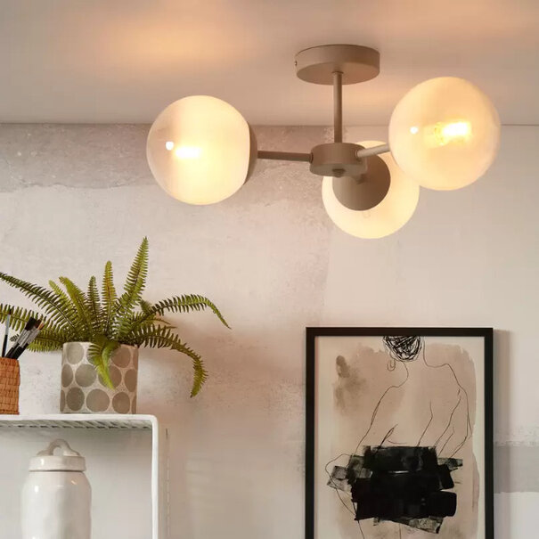 it's about RoMi Modern Scandinavisch plafondlamp Aspen 3-lichts melkwit