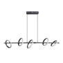 Modern design hanglamp Jaimy 5-lichts zwart