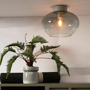 it's about RoMi Modern minimalistisch plafonniere Bologna Ø35 cm lichtgrijs