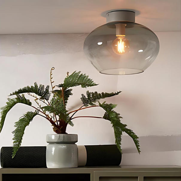 it's about RoMi Modern minimalistisch plafonniere Bologna Ø35 cm lichtgrijs