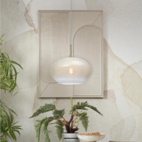 Scandinavische hanglamp Bologna Ø35 cm melkwit