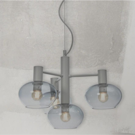 Hanglamp Bologna 4-lichts licht grijs