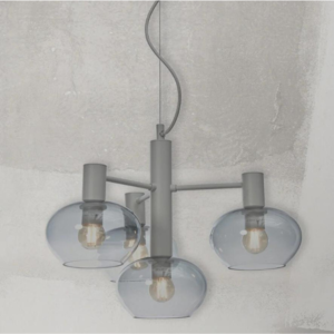 it's about RoMi Scandinavische hanglamp Bologna 4-lichts lichtgrijs