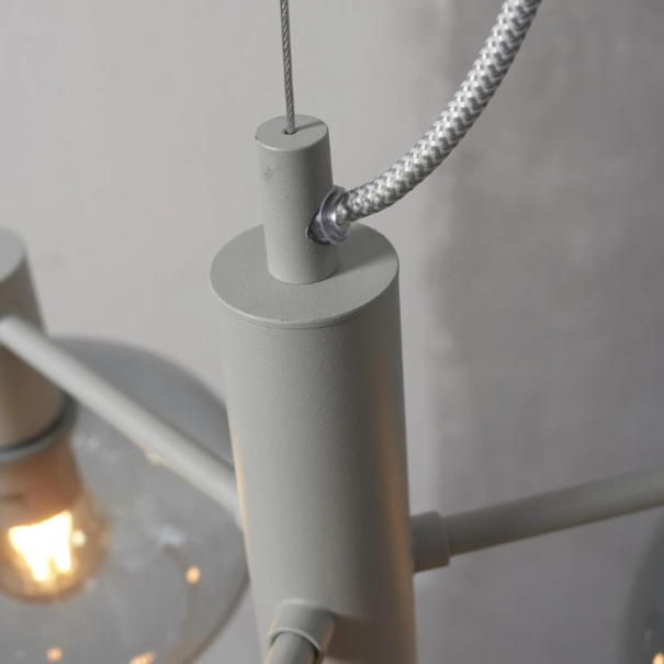 it's about RoMi Scandinavische hanglamp Bologna 4-lichts lichtgrijs