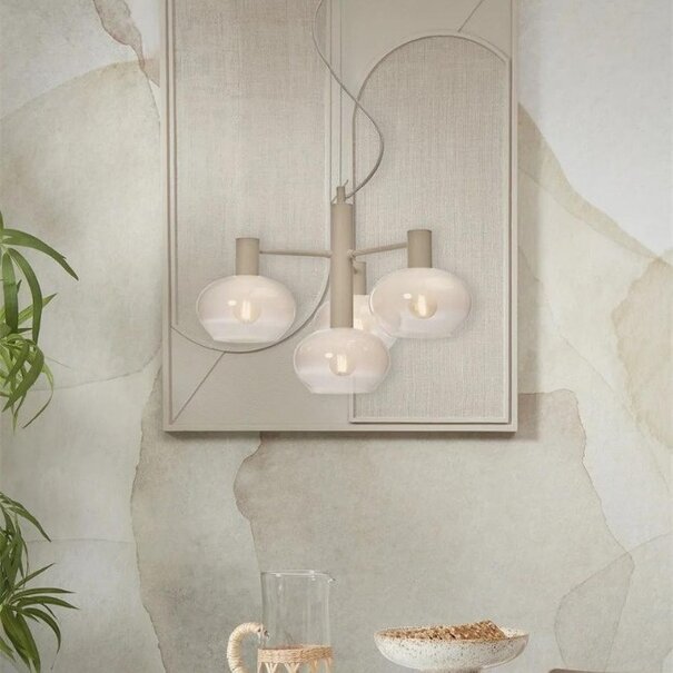 it's about RoMi Scandinavische hanglamp Bologna 4-lichts melkwit