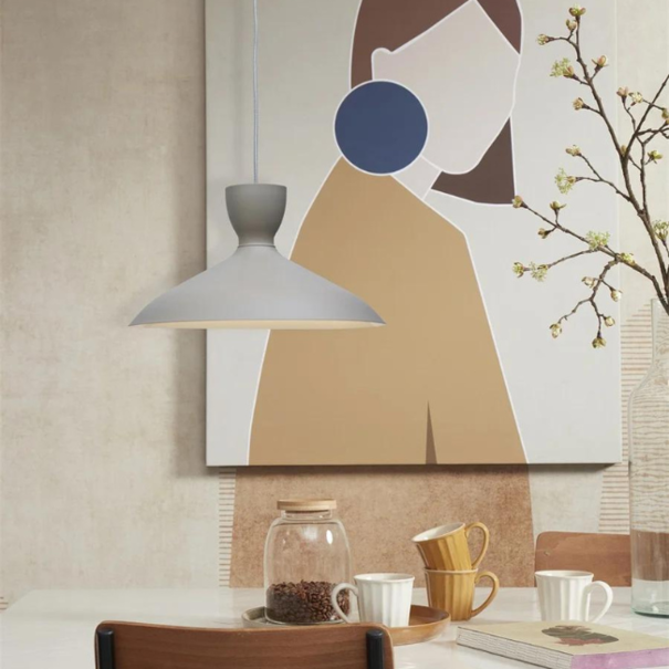 it's about RoMi Industrieel - Modern - Hanglamp - Ø40 cm - Lichtgrijs - Hanover