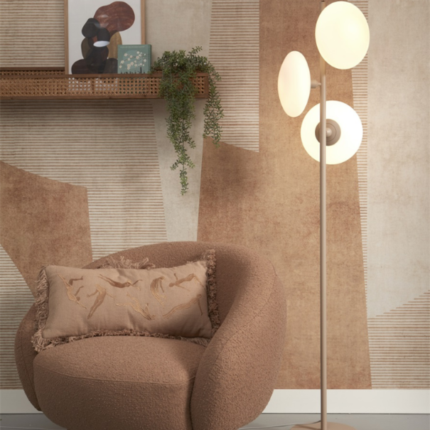 it's about RoMi Modern minimalistisch vloerlamp Sapporo 3-lichts wit zand