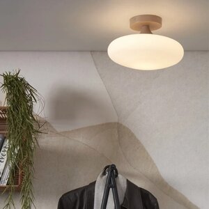 it's about RoMi Modern minimalistisch plafonniere Sapporo S Ø28 cm wit zand