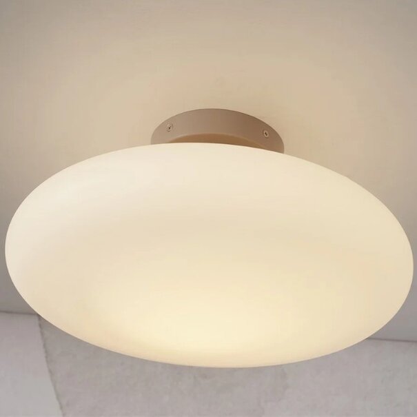 it's about RoMi Modern minimalistisch plafonniere Sapporo S Ø28 cm wit zand