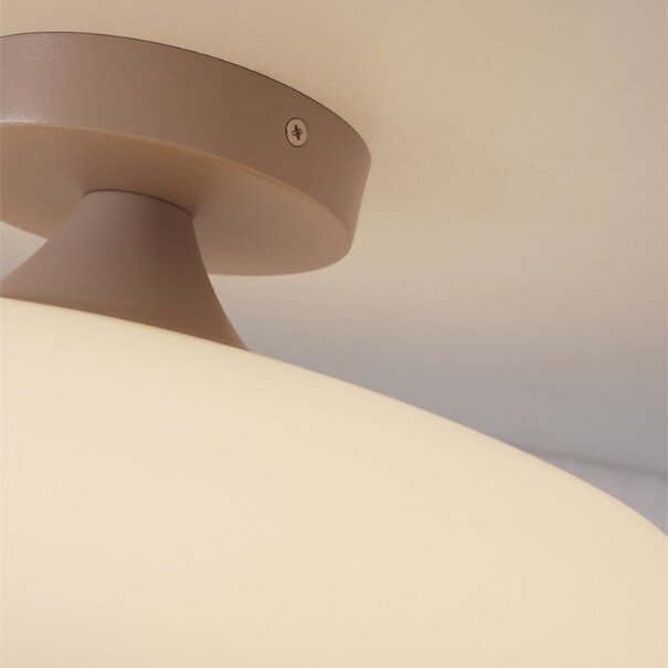 it's about RoMi Modern minimalistisch plafonniere Sapporo S Ø28 cm wit zand