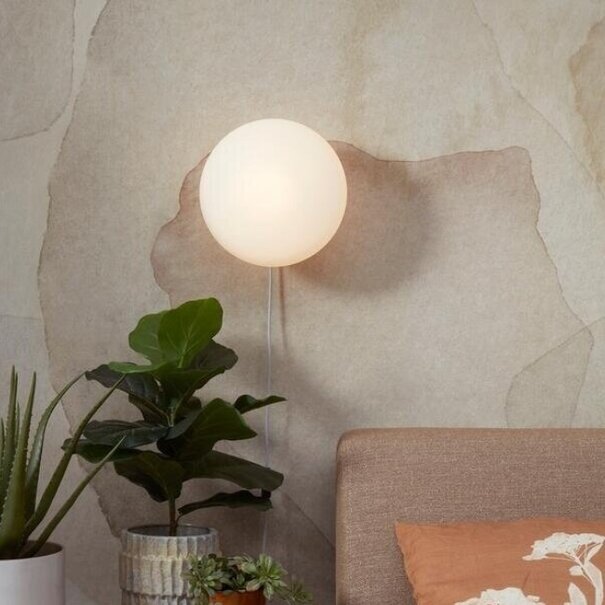 it's about RoMi Modern minimalistisch wandlamp Sapporo S Ø28 cm wit zand