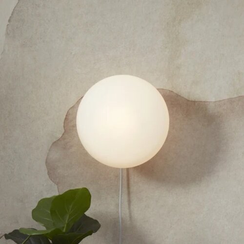 Modern minimalistisch wandlamp Sapporo S Ø28 cm wit zand