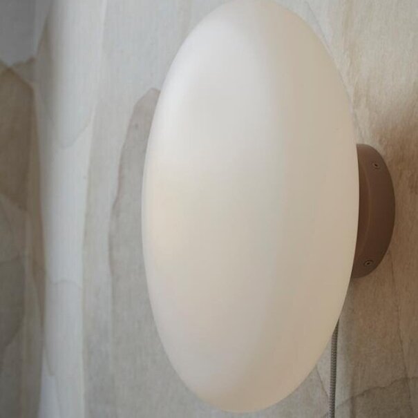 it's about RoMi Modern minimalistisch wandlamp Sapporo S Ø28 cm wit zand